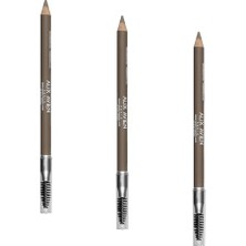 Kazan Hobi Kaş Kalemi, Fırçalı Yumuşak Uçlu Belirginleştirici Kahverengi, Eyebrow Expert Powdery Liner 101 Nude (3 Paketi)