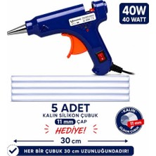 Kazan Hobi Sıcak Silikon Tabancası 40W Güç, Silikon Çubukları Hediyeli, Hobi ve El Işi, Dıy Projeleri, Tamirat ve Dekorasyon, Pratik Kullanım