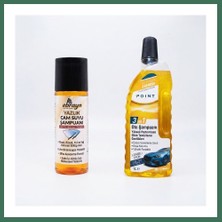 Bezos Cilalı Konsantre Oto Şampuanı 1 Litre ve Oto Cam Suyu Şampuanı 40 ml 1 Adet Bss