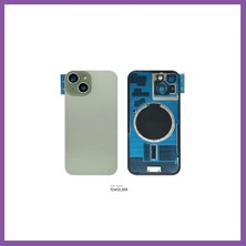 Bezos iPhone 15 Uyumlu Arka Pil Kapağı Full Nfc Li Lensli- Cam Bzoshb