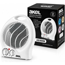 Go İthalat Sıcak - Soğuk Elektrikli Fanlı Isıtıcı 2 Kademe Hız Ayar Hızlı Isıtma - Sessiz Fan 2000W AS-300B (5263)