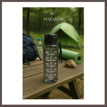 Bezos Suluk & Su Şişesi & Sporcu Matara Füme 1000 ml ECO123