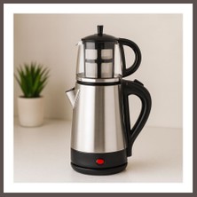 Bezos Elektrikli Cam Demlikli Çay Seti 1.7l+0.7l 1600W ECO123