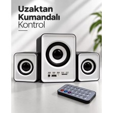 Fm Radyolu Bluetooth Masaüstü Hoparlör Seti Midastech