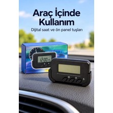 Kronometreli Oto Saat Alarm ve Dijital Ekranlı Midastech
