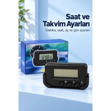 Alarmlı Dijital Araba Saati Takvim ve Kronometre Özellikli Midastech