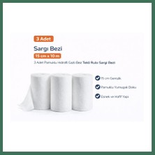 Bezos Sargı Bezi 15 cm x 10 M 3 Adet Pamuklu Hidrofil Gazlı Bez Rulo Sargı Bezi Seti Bss