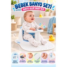 Farbu Oyuncak Vantuzlu Kaymaz Paspaslı 30.5 cm Sesli Pratik Kullanımlı Bebek Banyo Oturağı ve Oyuncaklı Koltuk