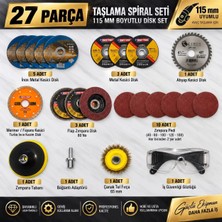 irişka İrişka 27 Parça Taşlama Spiral Set Kesici 115 mm Boyutlu Dış Mekan Kullanımı