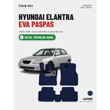 Tegin Mat Designer Of Cars Hyundai Elantra Eva Oto Paspas Tam Set (2000–2006) Lacivert – Metal Topukluk Dahil