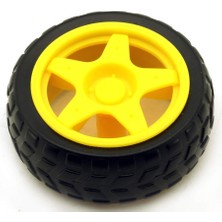 Sarı Tekerlek - 65MM (6V 250RPM Sarı Motor Uyumlu)
