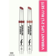 Flormar Vibrant Lips 2'li Ruj Seti - Sheer Up Intense Parlak Bitişli Jel Ruj