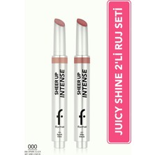 Flormar Juicy Shine 2'li Ruj Seti - Sheer Up Intense Krem Dokulu Parlak Jel Ruj
