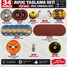 irişka Avuç Içi Spiral Taşlama Set 115 Lik Kesici Setler
