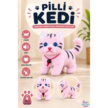 Brother Toys Yürüyen Miyavlayan Sevimli Peluş Pilli Oyuncak Kedi 20 Cm.