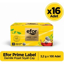 Efor Çay Efor Prime Label Demlik Poşet Siyah Çay 3,2 G x 100 Adet-16\'lı Koli