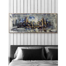 Simurg Sanatevi Kayıp Ufuk Yağlı Boya Tablosu - Tuval Üzerine El Yapımı - 150 x 60 cm
