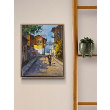 Simurg Sanatevi Eski Sokakların Sessizliği Yağlı Boya Tablosu - Tuval Üzerine El Yapımı - 30 x 40 cm