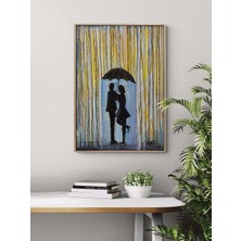 Simurg Sanatevi Birlikte Islanmak Yağlı Boya Tablosu - Tuval Üzerine El Yapımı - 50 x 70 cm