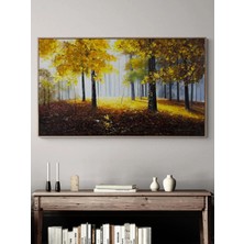 Simurg Sanatevi Işığa Açılan Orman Yağlı Boya Tablosu - Tuval Üzerine El Yapımı - 120 x 70 cm