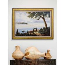 Simurg Sanatevi Gün Işığında Kız Kulesi Yağlı Boya Tablosu - Tuval Üzerine El Yapımı - 100 x 70 cm