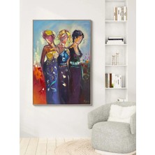 Simurg Sanatevi Kadınların Sırrı Yağlı Boya Tablosu - Tuval Üzerine El Yapımı - 100 x 145 cm