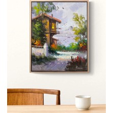 Simurg Sanatevi Istanbul'da Eskiden Yağlı Boya Tablosu - Tuval Üzerine El Yapımı - 30 x 40 cm