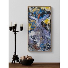 Simurg Sanatevi Aşkın Etrafında Yağlı Boya Tablosu - Tuval Üzerine El Yapımı - 20 x 40 cm
