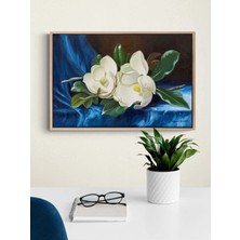 Simurg Sanatevi Narin Manolya Yağlı Boya Tablosu - Tuval Üzerine El Yapımı - 60 x 40 cm