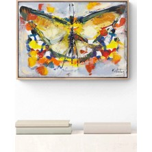 Simurg Sanatevi Kelebeğin Renkleri Yağlı Boya Tablosu - Tuval Üzerine El Yapımı - 50 x 35 cm