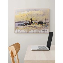 Simurg Sanatevi Bir Zamanlar Boğaz’da Yağlı Boya Tablosu - Tuval Üzerine El Yapımı - 70 x 50 cm