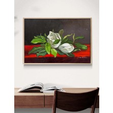 Simurg Sanatevi Düşlerde Manolya Yağlı Boya Tablosu - Tuval Üzerine El Yapımı - 60 x 40 cm