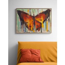 Simurg Sanatevi Kelebeğin Hikâyesi Yağlı Boya Tablosu - Tuval Üzerine El Yapımı - 70 x 50 cm