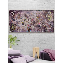 Simurg Sanatevi Dalgaların Içinde Yağlı Boya Tablosu - Tuval Üzerine El Yapımı - 160 x 80 cm