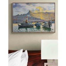 Simurg Sanatevi Süleymaniye'ye Karşı Yağlı Boya Tablosu - Tuval Üzerine El Yapımı - 50 x 35 cm
