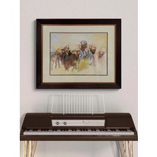 Simurg Sanatevi Zikir Nefesi Yağlı Boya Tablosu - Tuval Üzerine El Yapımı - 70 x 50 cm