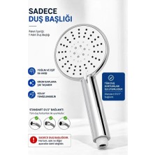 Plodna House 5 Fonksiyonlu Su Tasarruflu Büyük Boy Duş Başlığı ABS Gövde ile Modern Tasarım