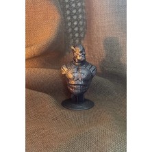 Kazanova Design Captain America Büst Figür 10 cm Marvel Masaüstü Dekoratif Hediyelik
