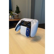 Kazanova Design Petek Desenli Tekli Oyun Kolu Standı Beyaz Mavi Xbox ve Ps5 Uyumlu Controller Tutucu