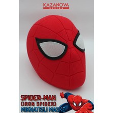 Kazanova Design Spider-Man Iron Spider Mıknatıslı Giyilebilir Maske Gerçek Boy Marvel Cosplay