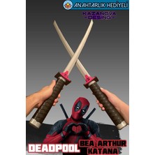 Kazanova Design Deadpool Bea & Arthur Katlanabilir Katana Figür 98 cm Marvel Cosplay