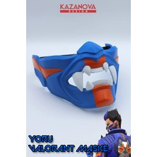 Kazanova Design Yoru Maskesi Giyilebilir Valorant Cosplay Oyuncu Maskesi