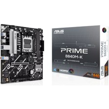 Asus Prıme B840M-K Ddr5 8000MHZ 1xhdmı 2xm.2 USB Matx Am5 (Amd Am5 9000/8000/7000 Serileri Ile Uyumlu)