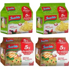 Indomie 5 Li Paket Spesiyal + Sebzeli Hazır Noodle 4 Lü Karma Paket