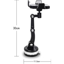 Aydogan's Ergonomik 360 Derece Dönebilen Araç Içi Telefon Tutucu Vantuz