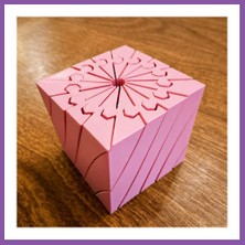 Bezos 3D Baskı Twisting Küp - Mekanik Dönen Bulmaca Küpü-Pembe Bzoshb