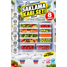 Rika Garden 8 Parça Freshbox Saklama Kabı Seti - Mikrodalga ve Difrize Uyumlu (4X2400 ml + 4X1170 Ml)