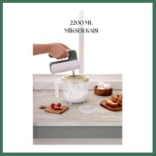 Bezos 2200 ml Mikser Kabı Beyaz & Ölçü Kabı & Saklama KABI-DNY0024 Bss
