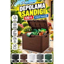 Rika Garden 120 Lt Ahşap Desenli Bahçe Depolama Sandığı - Su Geçirmez (Üreticiden Orijinal Ürün)