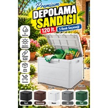 Rika Garden 120 Lt Ahşap Desenli Bahçe Depolama Sandığı - Su Geçirmez (Üreticiden Orijinal Ürün)